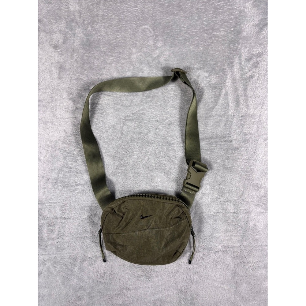 Nike Crossbody Sling Bag S Green Crinkle Texture Unisex
